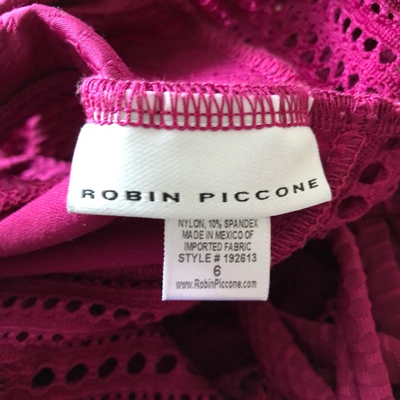 Robin Piccone Knit Swimsuit in Fuschia - Picture 4 of 7